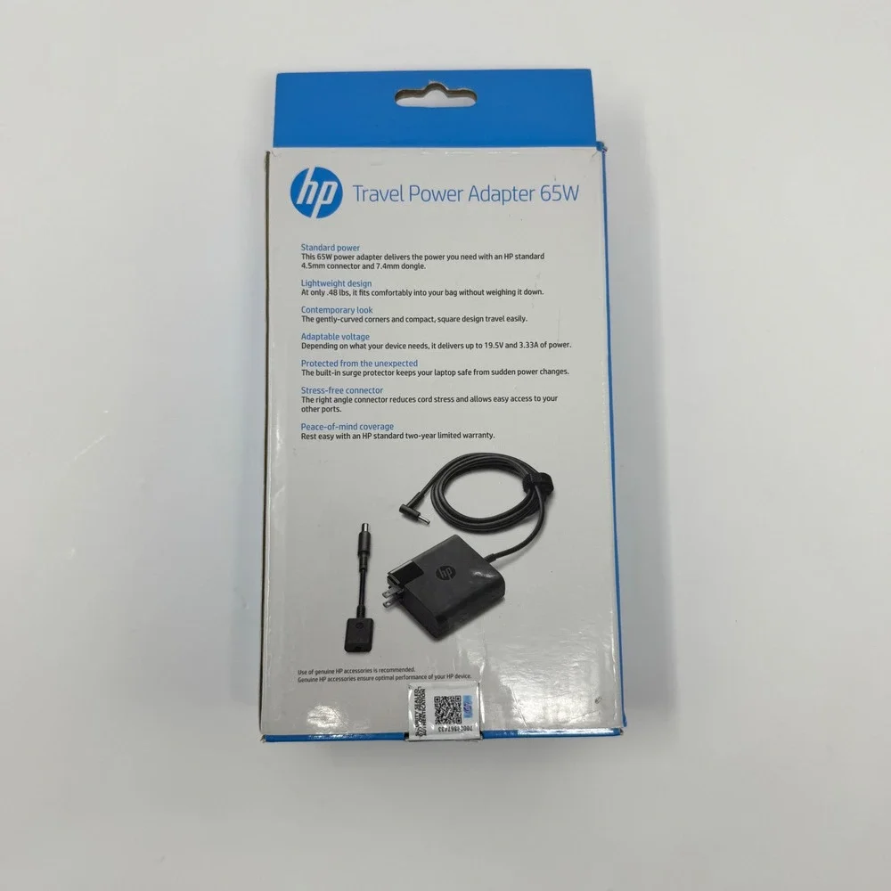 Open‎ Box Genuine HP 19.5V 3.33A 65W Travel AC Adapter